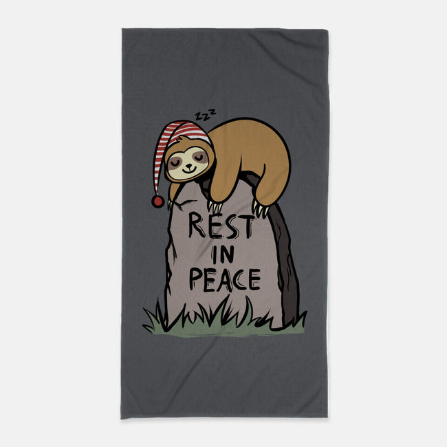 Snooze In Peace-none beach towel-fanfabio