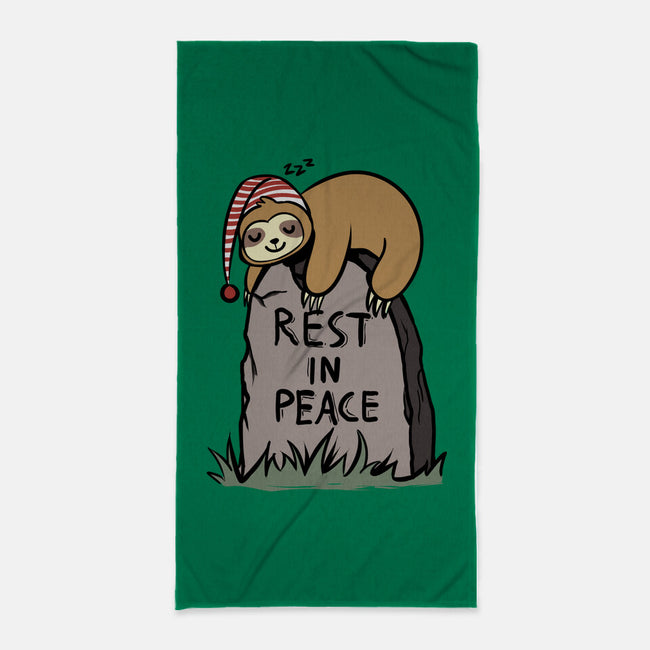 Snooze In Peace-none beach towel-fanfabio