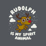 Rudolph Is My Spirit Animal-none beach towel-Weird & Punderful