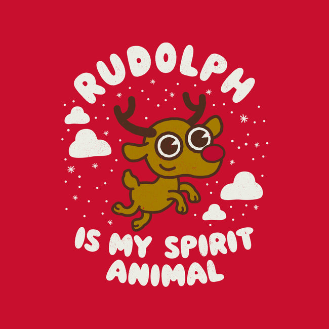 Rudolph Is My Spirit Animal-none memory foam bath mat-Weird & Punderful
