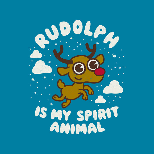 Rudolph Is My Spirit Animal-none beach towel-Weird & Punderful