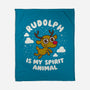 Rudolph Is My Spirit Animal-none fleece blanket-Weird & Punderful