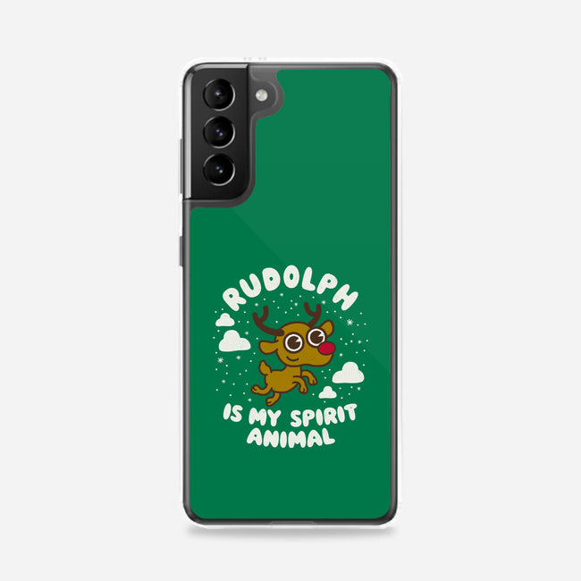 Rudolph Is My Spirit Animal-samsung snap phone case-Weird & Punderful