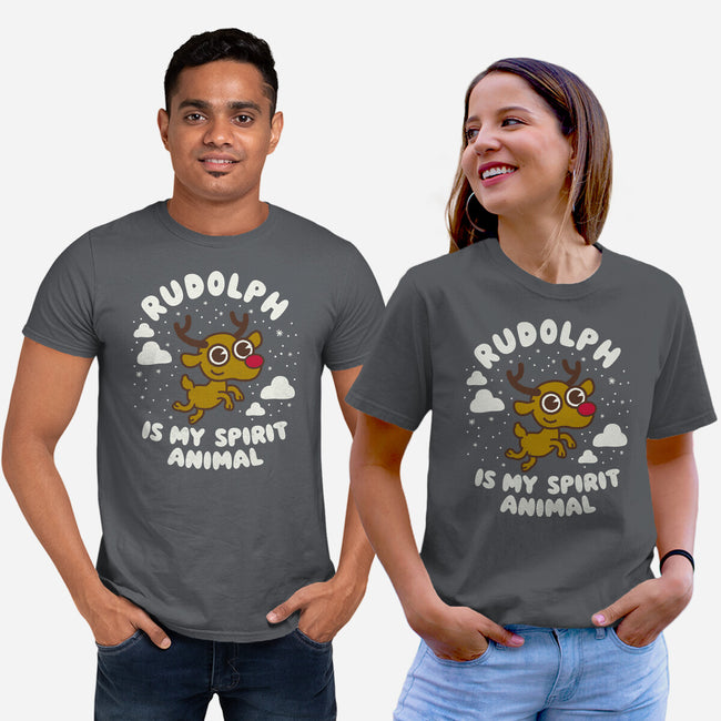 Rudolph Is My Spirit Animal-unisex basic tee-Weird & Punderful