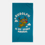 Rudolph Is My Spirit Animal-none beach towel-Weird & Punderful