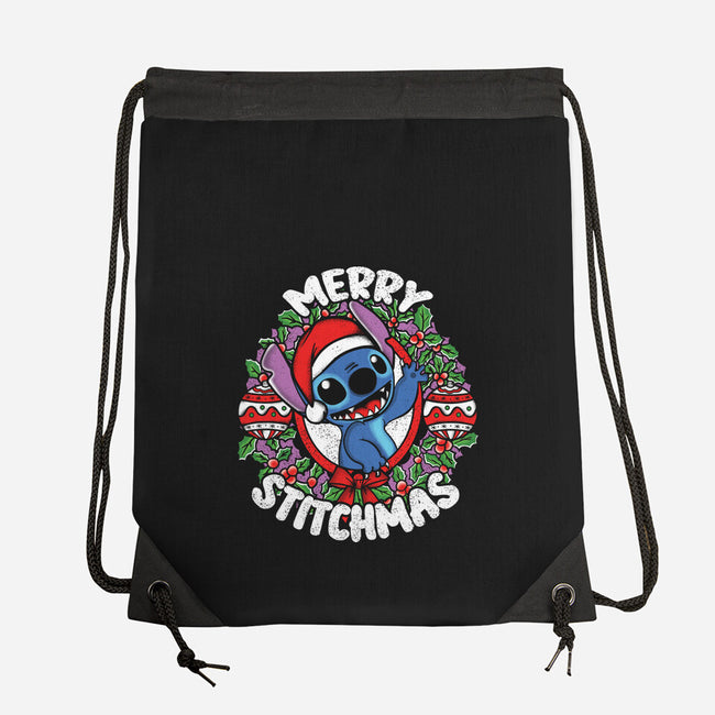 Merry Stitchmas-none drawstring bag-turborat14
