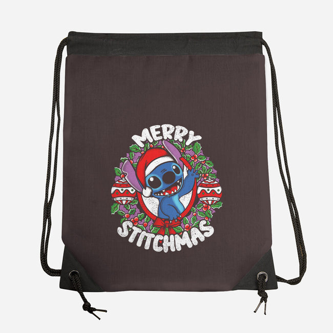 Merry Stitchmas-none drawstring bag-turborat14