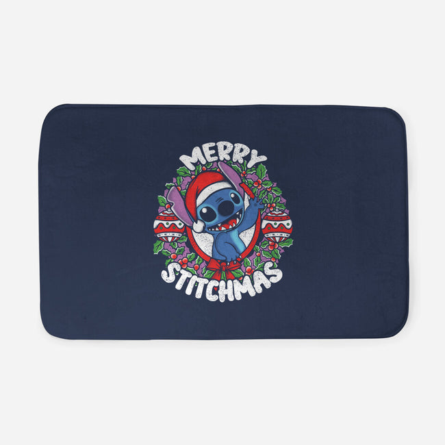 Merry Stitchmas-none memory foam bath mat-turborat14