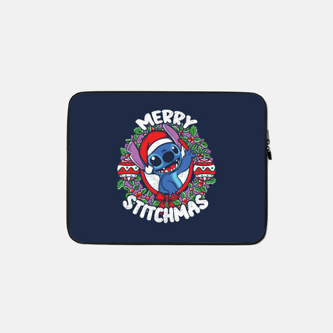 Merry Stitchmas-none zippered laptop sleeve-turborat14