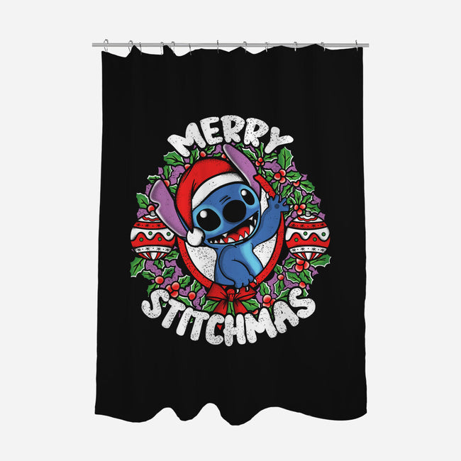 Merry Stitchmas-none polyester shower curtain-turborat14
