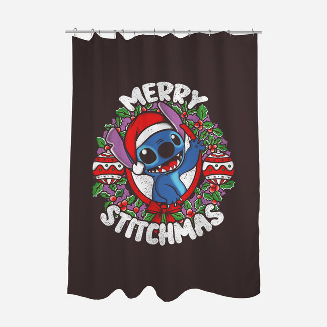 Merry Stitchmas-none polyester shower curtain-turborat14