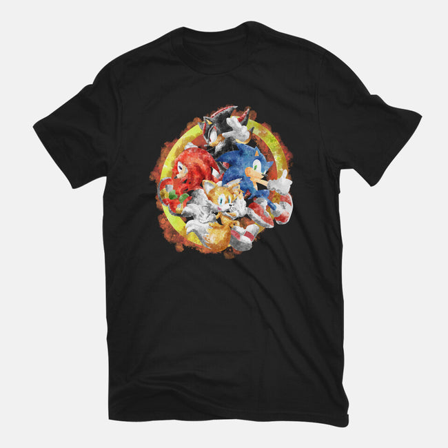 Sonic Squad Splash-womens fitted tee-nickzzarto