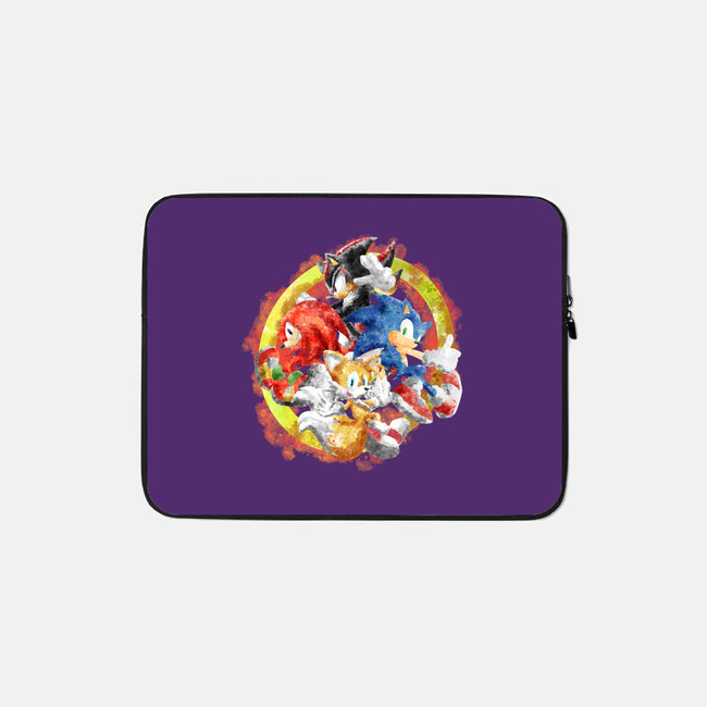 Sonic Squad Splash-none zippered laptop sleeve-nickzzarto