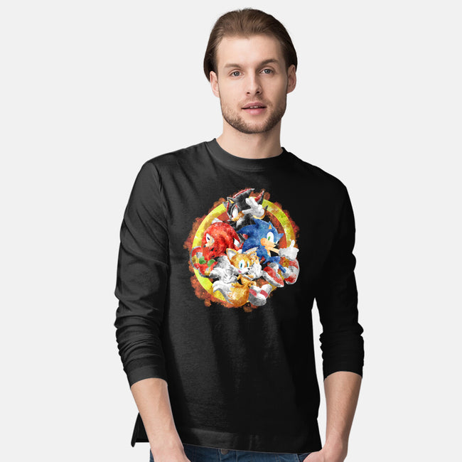 Sonic Squad Splash-mens long sleeved tee-nickzzarto