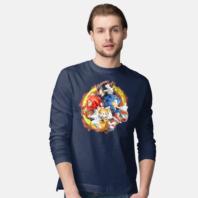Sonic Squad Splash-mens long sleeved tee-nickzzarto