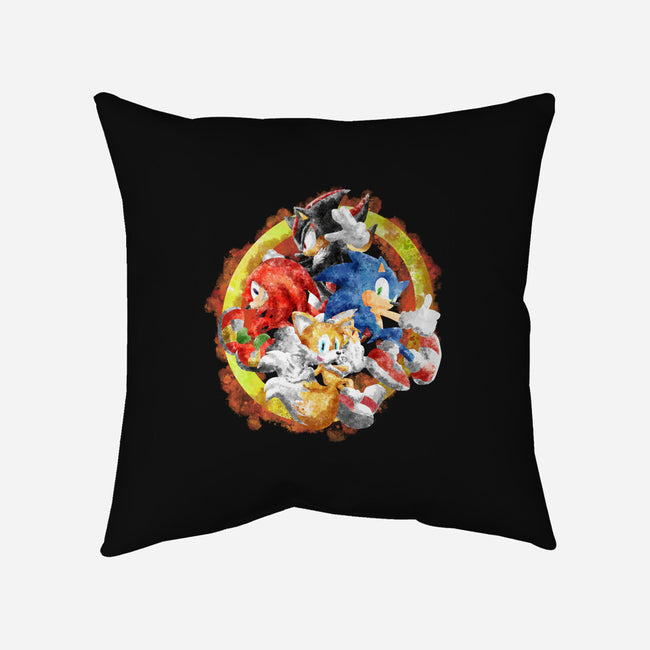 Sonic Squad Splash-none removable cover w insert throw pillow-nickzzarto