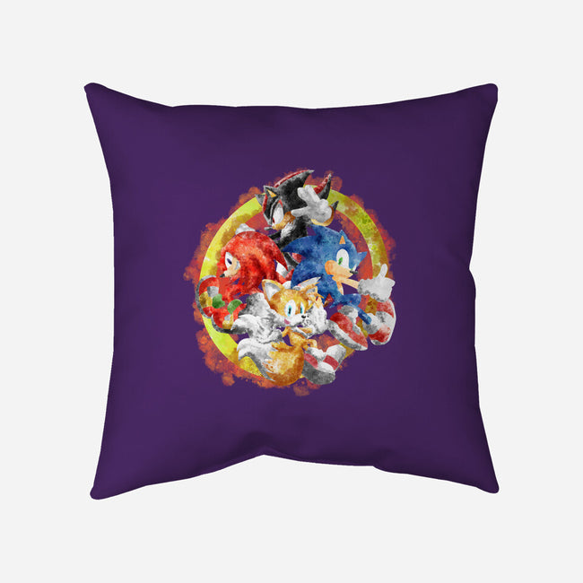 Sonic Squad Splash-none removable cover w insert throw pillow-nickzzarto