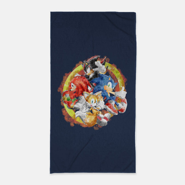 Sonic Squad Splash-none beach towel-nickzzarto