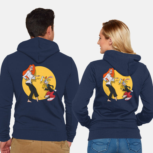 Rabbit Fiction-unisex zip-up sweatshirt-Getsousa!