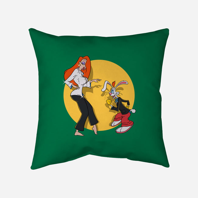 Rabbit Fiction-none removable cover w insert throw pillow-Getsousa!