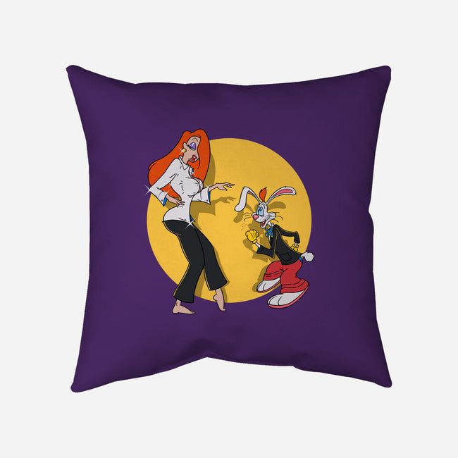 Rabbit Fiction-none removable cover w insert throw pillow-Getsousa!