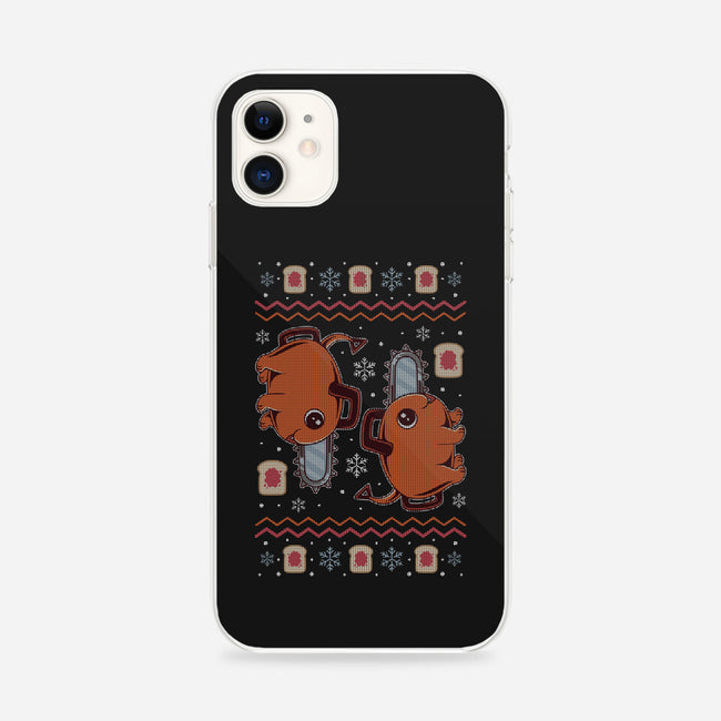 Cute Devil Dog Christmas-iphone snap phone case-Alundrart