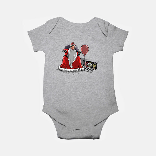 We All Float Down Here Santa-baby basic onesie-zascanauta