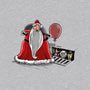 We All Float Down Here Santa-womens v-neck tee-zascanauta