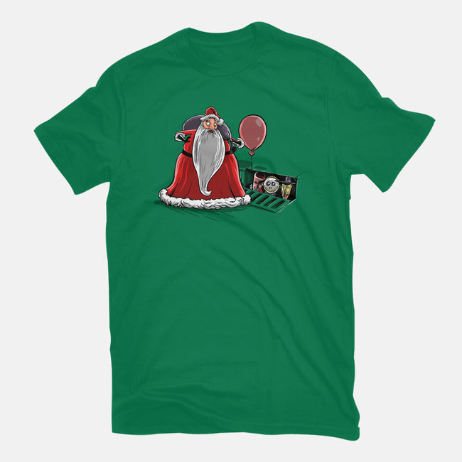 We All Float Down Here Santa-womens fitted tee-zascanauta