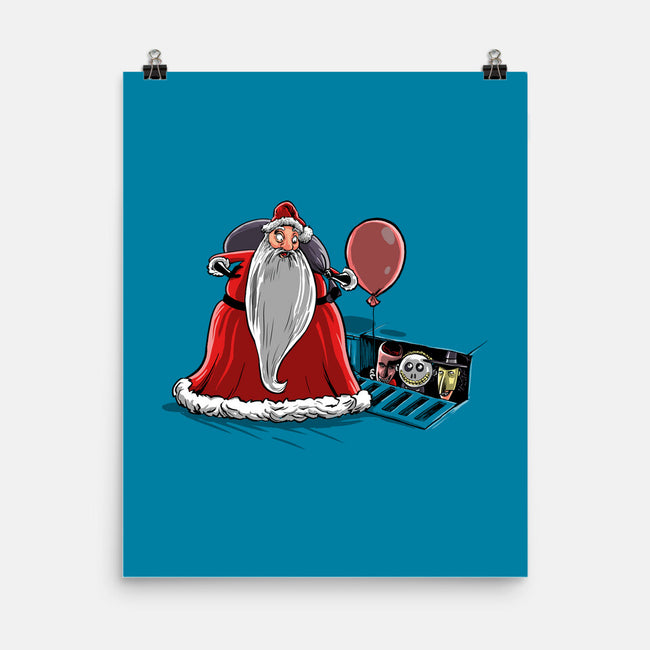 We All Float Down Here Santa-none matte poster-zascanauta