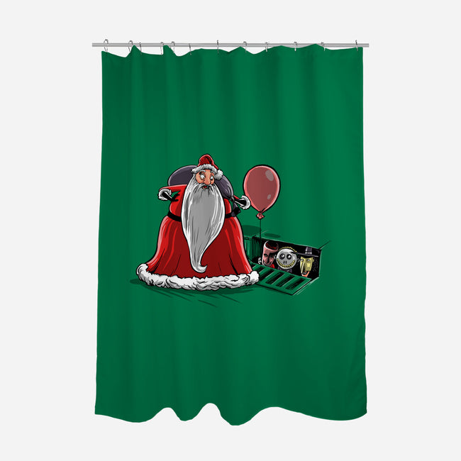 We All Float Down Here Santa-none polyester shower curtain-zascanauta