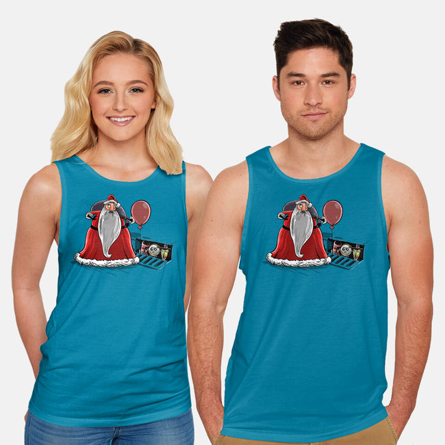 We All Float Down Here Santa-unisex basic tank-zascanauta