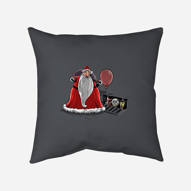 We All Float Down Here Santa-none removable cover w insert throw pillow-zascanauta