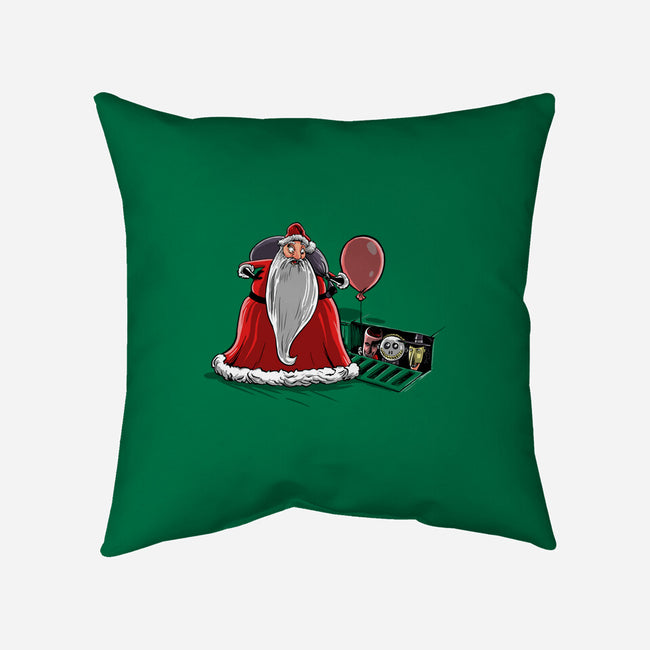We All Float Down Here Santa-none removable cover w insert throw pillow-zascanauta