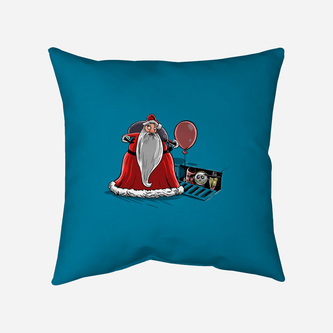 We All Float Down Here Santa-none removable cover w insert throw pillow-zascanauta