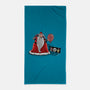 We All Float Down Here Santa-none beach towel-zascanauta