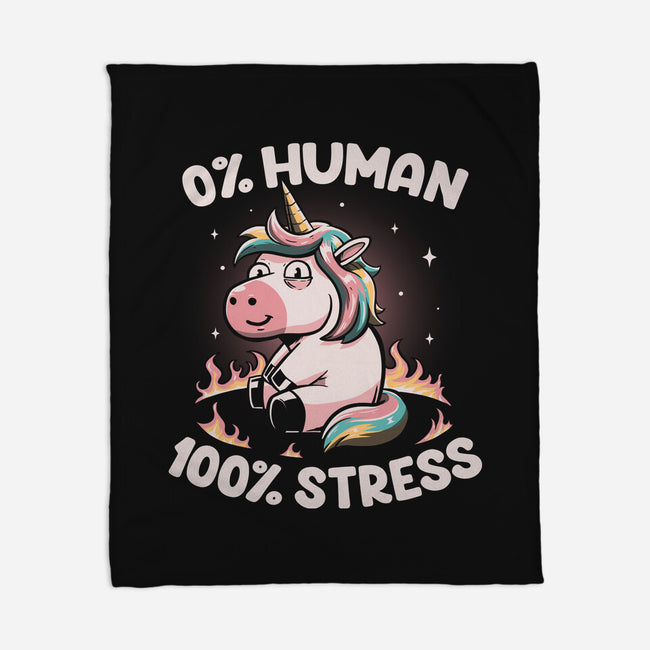 Not Human Just Stressed-none fleece blanket-koalastudio