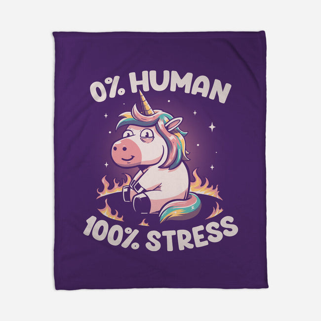 Not Human Just Stressed-none fleece blanket-koalastudio