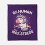 Not Human Just Stressed-none fleece blanket-koalastudio