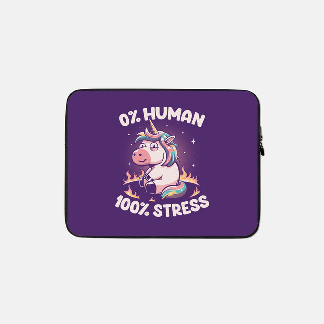 Not Human Just Stressed-none zippered laptop sleeve-koalastudio