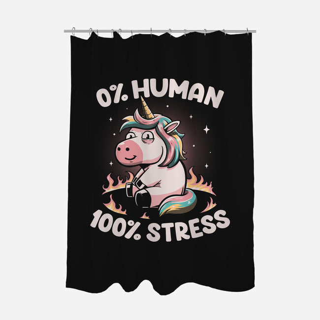 Not Human Just Stressed-none polyester shower curtain-koalastudio