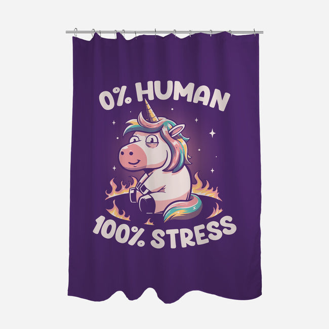 Not Human Just Stressed-none polyester shower curtain-koalastudio