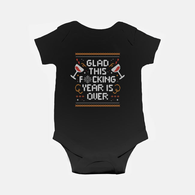 Glad This Year Is Over-baby basic onesie-eduely