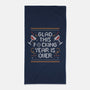 Glad This Year Is Over-none beach towel-eduely