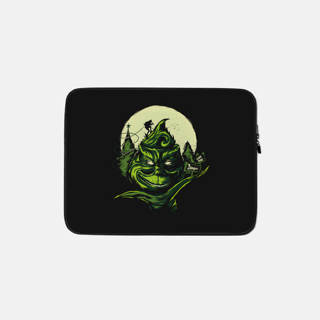 A Green Christmas-none zippered laptop sleeve-IKILO
