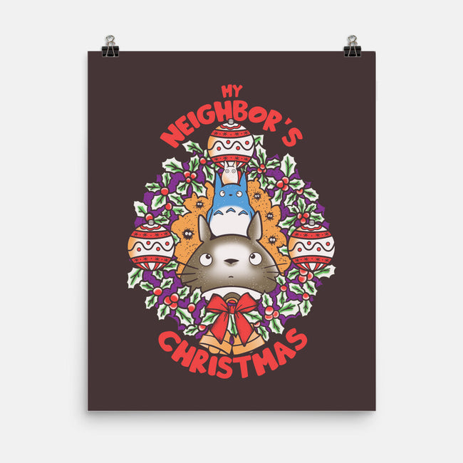 My Neighbor's Christmas-none matte poster-turborat14
