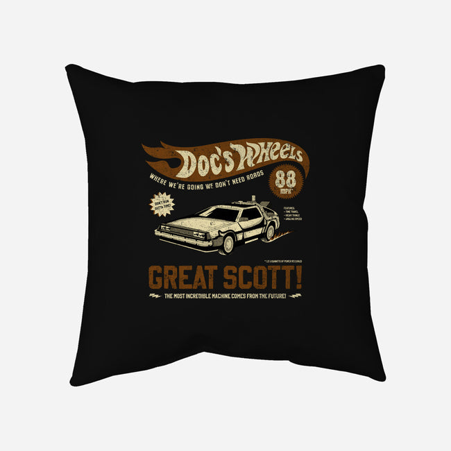 Doc's Wheels-none removable cover throw pillow-retrodivision