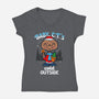 Baby E.T.'s Cold Outside-womens v-neck tee-Boggs Nicolas