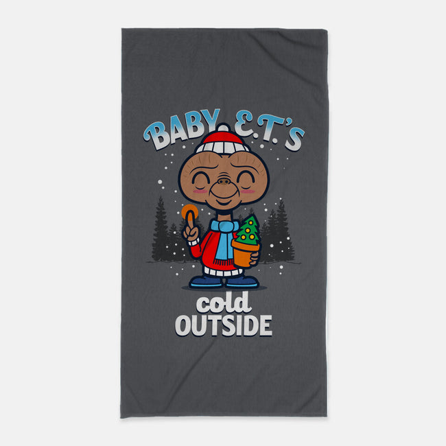 Baby E.T.'s Cold Outside-none beach towel-Boggs Nicolas