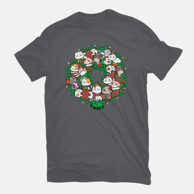 Catmas Wreath-mens premium tee-bloomgrace28